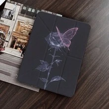 1款哥特式深玫瑰粉色蝴蝶平板电脑保护套，带笔槽，兼容iPad 10.9/10.2/Air第五代/Pro11/第十代/9.7/Air 2/（第七代）/（第八代）/Air 4/5/Pro 11/第十代10.9英寸（2022款）智能保护套/Air 13（M3 2025）/Air 11（M3 2025）/Air 11（M3 2025）/11（A16 2025）/兼容Galaxy Tab S10+/S9/A9，兼容小米5/5PR/6/6PRO/7/7PRO - 彩色 - 查看 6