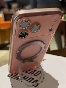 Minimalist Ice Feel Matte Transparent 360 Magnetic Bracket Holder Case Compatible With IPhone 17 Pro 17 16 Pro Max 16 Pro 16 15 Pro Max 15 Pro Max 15 Pro 15 14 Pro Max 14 Pro 14 13 Pro Max 13 Pro 13 12 Pro Max 12 Pro 12 11 Clear Camera Lens Protector Shockproof Cover - Matte Powder - View 5