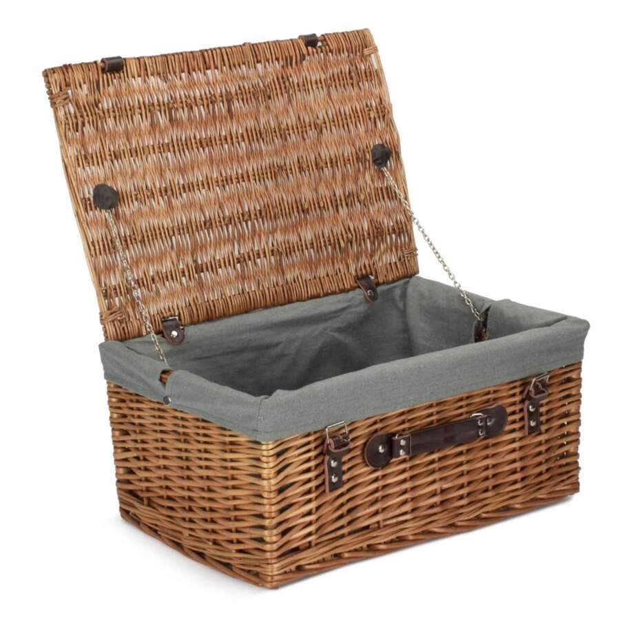 Red Hamper Cesta de picnic de mimbre doble de 36 cm con acabado vaporizado. - Gris - Ver 1
