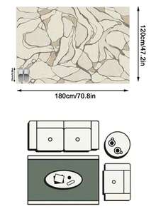 1 pièce, Style nordique - Minimaliste moderne - Tapis de sol à motif géométrique abstrait en marbre, Palette de couleurs claires, Marocain - Matériau en fausse laine classique, Tapis de maison, Convient pour le salon, la chambre à coucher, le dortoir, l'entrée, le patio, lavable en machine, grand tapis de saison, décoration d'intérieur esthétique - Multicolore - Voir 17