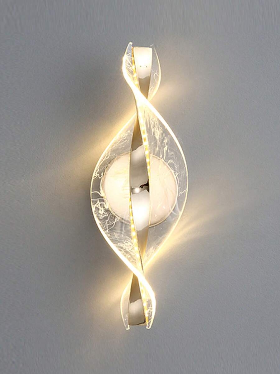 1pc/2pcs Modern Acrylic Wall Lamp, High Transmittance Acrylic Lamp Body, LED Light Strip, Suitable For Bedroom, Living Room, Study, Bedside, Corridor And Other Decorative Wall Lamps