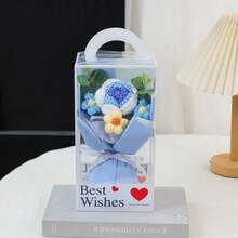 创意花束，手工编织玫瑰向日葵花束，人造玫瑰花束，情人节、圣诞节、婚礼、母亲节、教师节、新年、生日、毕业典礼礼物（含礼盒） - 彩色 - 查看 14