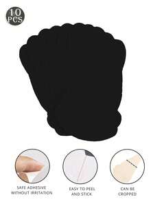 10pcs Disposable Non-Woven Breast Petals, Black Gourd Shaped Non-Woven Bust Pads | Strapless, Self-Adhesive, Skin-Friendly, Invisible, Comfortable, Anti-Sagging, Anti-Bulge - 多色的 - 查看 12
