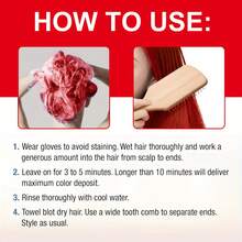 SUMIFANG Pewarna Rambut Multiwarna Tahan Lama 268ml, Pewarnaan Lembut dengan Konsentrasi Warna Tinggi, Bahan Tidak Iritasi, Mengurangi Kerusakan Rambut, Saturasi Warna Tinggi, Tampilan Transparan dan Elegan, Mudah Digunakan - Merah - View 7
