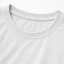 Leopard Love Print Sexy Short Sleeve 100 Percent Cotton Breathable Crew Neck T Shirt Top - 白色 - 查看 2