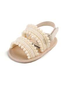 Newborn/Infant Girls' Soft Bottom Retro Sandals, Infant First Walking Shoes, Kindergarten Footwear - Beige - View 9