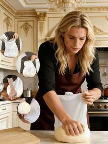 1个硅胶揉面袋，适用于餐厅和家庭 - 耐用硅胶揉面袋，不粘表面，耐热可重复使用，多用途揉面袋，适用于面包、烘焙、烘焙爱好者，易于清洁，也适用于披萨、意面、墨西哥薄饼、面粉袋、储物袋、烹饪工具 - 彩色 - 查看 2