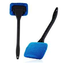 Car Window Cleaning Brush, 180° Rotatable Long Handle Windshield Cleaner With Washable Microfiber Cloth, Anti-Fog Car Glass Wiper Tool For Car & Home Use,Effectively Removes Fog And Moisture - Single Cleaning Brush - View 10