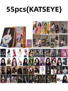 一套 K-Pop KATSEYE 全息 LOMO 照片卡套装 - 双面全成员系列（Sophia/Lara/Daniela/Manon/Yoonchae/Megan），适合 K-Pop 粉丝收藏、日记装饰、演唱会应援、生日礼物和剪贴簿制作。 - 彩色 - 查看 14
