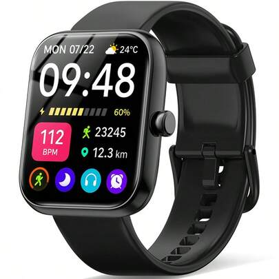 2026新型スマートウォッチ進化版1.83インチ高精細大画面Bluetooth通話機能互換iOSアンドロイド携帯電話SMSおよびLINEメッセージリアルタイム通知300+文字盤随意交換組み合わせベルト交換可能多様なプロスポーツモデル全日活動量正確記録薄型スタイリッシュデザイン男女共通モデル