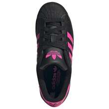 Adidas Originals Superstar II Teenager  Casual Sneakers Black Pink JQ0284 - 玫紅色 - 查看 4