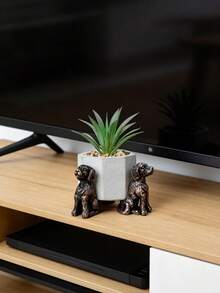 3/2/1個裝 狗樹脂盆飾腳墊，可愛小狗樹脂植栽盆腳，小型狗盆架墊高器，室內外花盆支撐腳，戶外室內花園裝飾，防滑花盆支撐架，小狗造型盆栽底座 - A - 查看 5