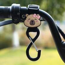 1pc Cute Cartoon Donkey Design Baby Stroller Hook, Nylon Strap Stroller Hanger Accessory - Multicolor - View 9