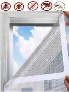 Grey Anti-Mosquito Window Screens,Mosquito Nets For Window,Mesh Anti Insect Air Tulle Invisible White Fiberglass Mosquitoes And Flies - Gray Mesh With White Edges - View 2