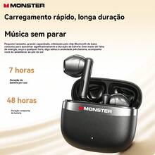 Monster Q11 True Wireless Earbuds, Semi-In-Ear Design, Bluetooth 5.4, 30H Playtime, HD Sound, Low Latency For Music & Gaming – Black - View 12