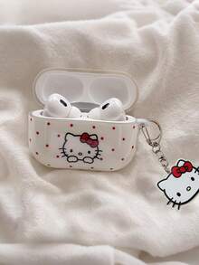 SANRIO Funda protectora de auriculares con diseño de lunares blancos y dibujos animados, compatible con 3 y 4, de material TPU suave y adorable - Multicolor - Ver 2