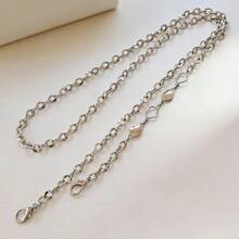 1pc 47-Inch Wallet Chain Strap, Shoulder Strap Replacement With Metal Clasp Silver Chain Strap, Suitable For Wallet Crossbody Handbag, Bag Chain Accessories Shoulder Strap For Women Bags, Purse Chain Metal Strap Replacement - Silver - View 6