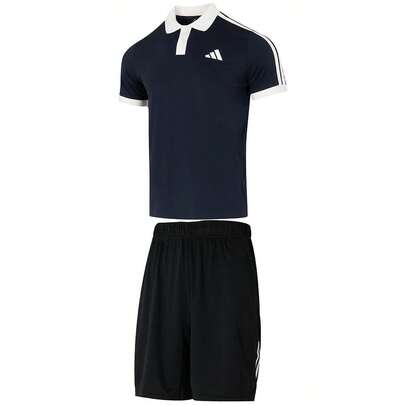 Adidas Bộ đồ thể thao nam, áo polo FAB POLO kiểu retro và mềm mại, áo polo tay ngắn thể thao và thoải mái, thích hợp cho các hoạt động ngoài trời; quần short thể thao và thoải mái TS GALAXY SHORT KA5899+HR8726
