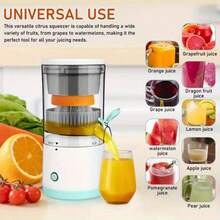 New Portable USB Rechargeable Juicer, Highly Efficient Pulp Separation, Suitable For Oranges, Lemons, Watermelons, Grapes And Other Fruits With High Juice Yield. Multifunctional Portable Juicer With Lithium Battery Charging, Suitable For Home, School, Dormitory, Kitchen, Restaurant, Etc. Fresh Orange Juice Is A Must-Have Small Kitchen Appliance - White - View 4