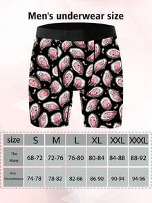 1 chiếc quần boxer nam kiểu dáng độc đáo, in hình hoạt hình Mỹ, phong cách thường ngày, chất liệu vải dệt kim, dáng rộng thoải mái, thoáng khí và thấm hút mồ hôi, mềm mại và thân thiện với da, quần lót boxer thể thao thường ngày. - Nhiều màu - Xem 7