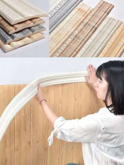 1片82.6英寸粉色泡沫自粘地板砖，3D花卉图案，家居装饰材料，可用于墙角保护。贴纸、墙贴、乙烯基贴纸，适用于家居装饰、春季装饰，让您的家焕然一新。节日装饰贴纸、地板砖、即撕即贴地板砖，客厅装饰、卧室装饰、厨房装饰