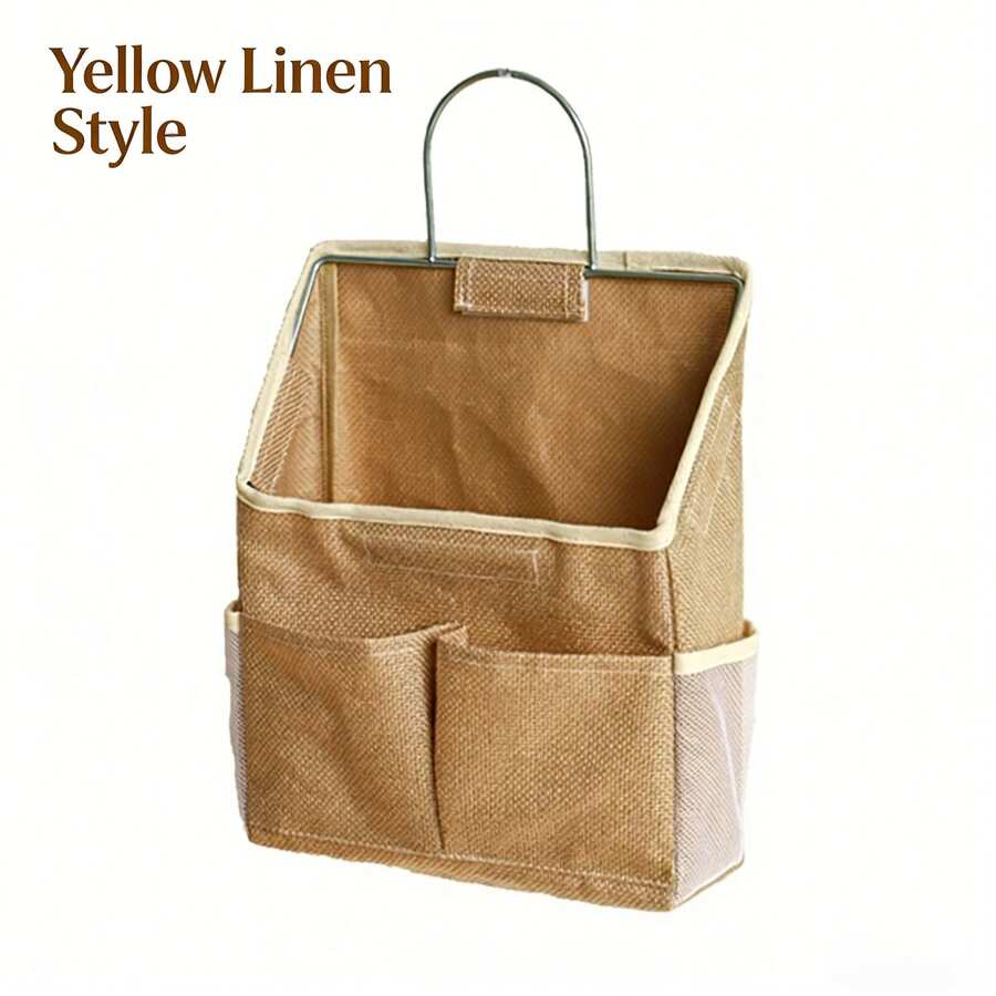 Fabric Over-Door Storage Bag, Wall Mounted Storage Basket, Large Capacity Household Organizer, Multifunctional Small Item Storage - Xem 1