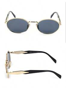 Prada Black Frame Women's Sunglasses, UV Protection, Summer Beach Style - Black - View 7