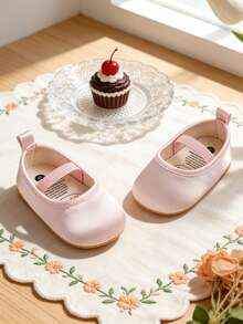 Infant/Toddler Girls' Princess Shoes, Soft Bottom Anti-Slip Christening/Party Shoes, Suitable For Wedding, Party, Christmas, Birthday - Baby Pink - View 6