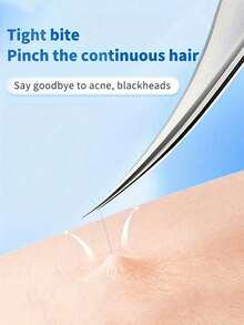 1pc Stainless Steel Precision Tweezers For Eyelash Extension, Facial Hair Removal And Blackhead Extraction - Fragrance Free - Multicolor - View 1