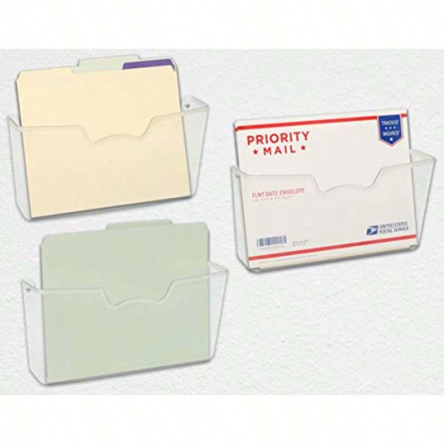 Simple Houseware - Paquete de 3 soportes transparentes para archivos de un solo bolsillo - Por supuesto - Ver 1