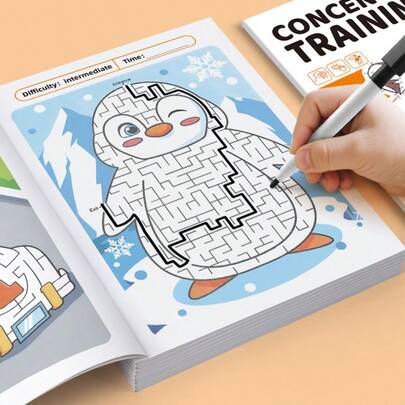 这款数字连点成线涂色书是一款令人愉悦的手工工艺品，它将智力激发和创造力完美结合！书中包含动物和卡通主题图案，您可以先按数字顺序连接点来勾勒形状，然后自由涂色，从而增强逻辑思维能力、手眼协调能力，并释放您的色彩创造力。