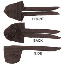 Pleated Headband Hat With Ribbon, Headband Hat, Hair Wrap Hat - One Size Fits All - View 6