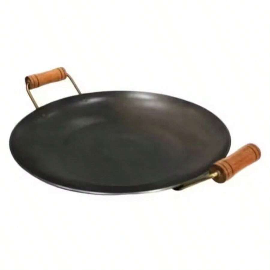 Large Plow Disc For Pots And Portions In General, Wooden Handle, 33 Cm - màu đen - Xem 1