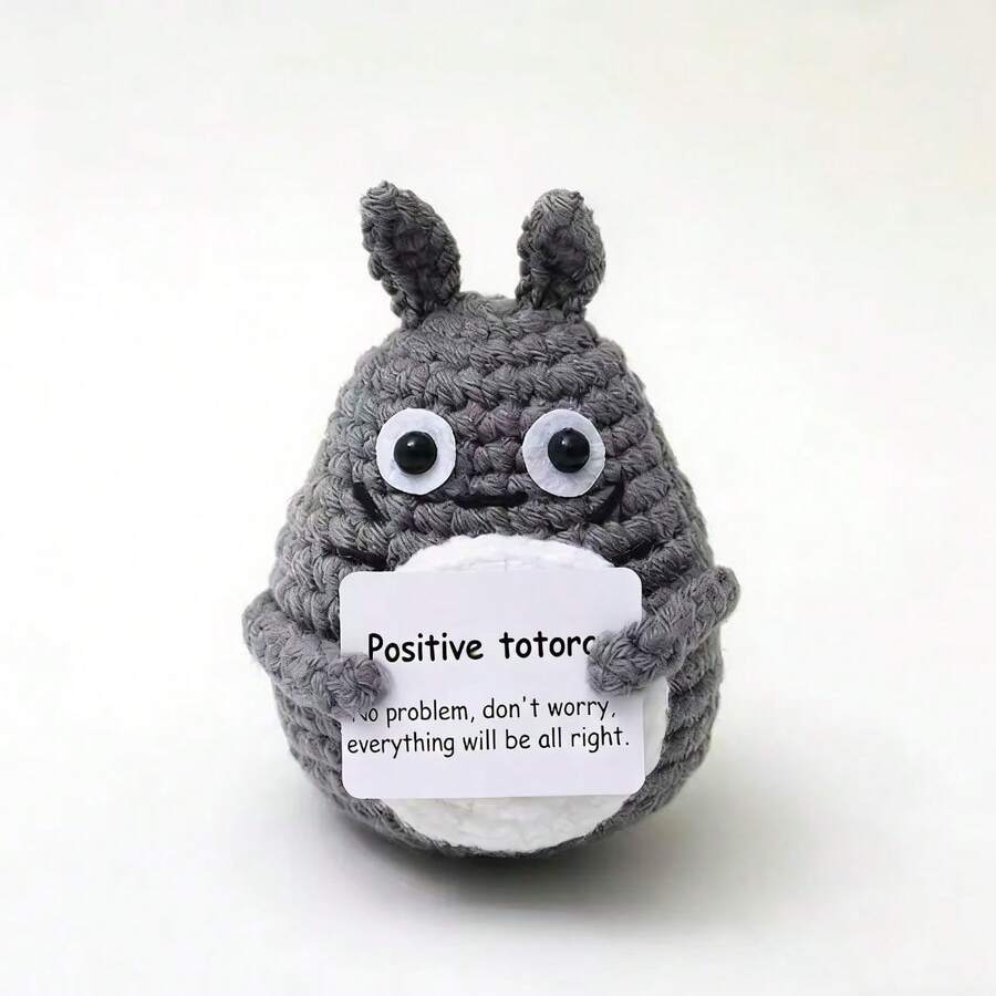 1pc Suitable For Exam Season, Stress Period In The Workplace Or Emotional Depression, Give It To Friends, Family Or Yourself, And Convey Encouragement With A Soft And Cute Gray Cat. - Multicolor - View 1