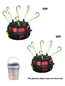 GOTURE 2pcs European Style Anti-Sinking Hook Bait Cage Fishing Set, ABS High Strength Bait Cage + Carbon Steel Automatic Flip Hook - 6/8/10/12# Adjustable Weight, Carp/Crucian Carp Dedicated - Multicolor - View 10