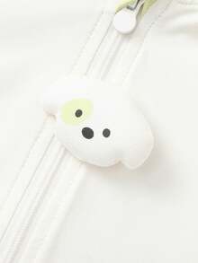 Balabala Infant Toddler Summer UV Protection Hooded Jacket, Lightweight Sun Proof Coat With Cute Ears, Fashionable Outdoor Wear - White Green Tone - View 4