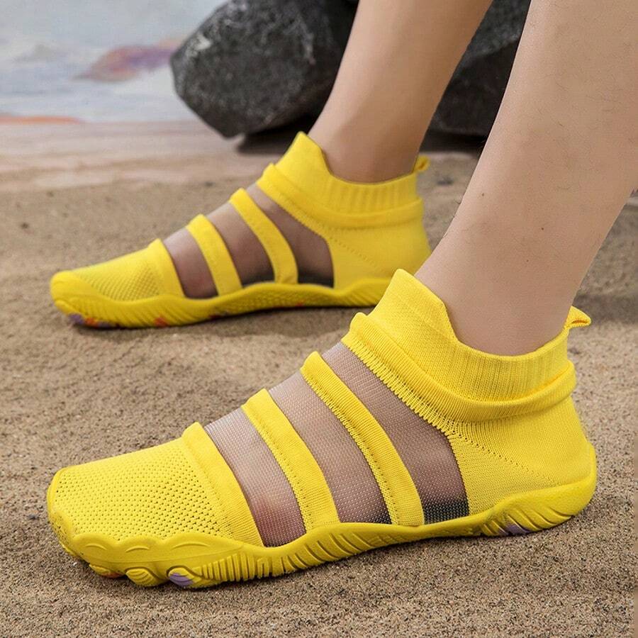 男女通用休闲鞋、健身鞋、泳鞋、沙滩鞋 - 黃色 - 查看 1