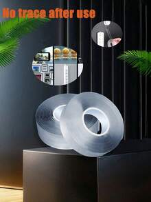 1/4pcs Reusable Washable Nano Double-Sided Adhesive Tape - Multi-Purpose Heavy Duty Glue Suitable For Kitchen, Bathroom And Office - Multicolor - View 5