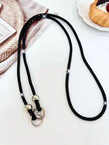 Luxury Flash Rhinestone 1pc Luxury Rhinestone Phone Lanyard Long Style Crossbody For Women High-End Full Rhinestone Hanging Chain New Wrist Exquisite Advanced Sense Bag Chain Versatile Internet Celebrity Hanging Ornament Camera Anti-Lost Rope Party Gift Anniversary - Multicolor - View 14