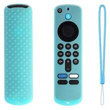 适用于2025款Fire TV Stick 4K/HD遥控器的硅胶保护套，带挂绳，软壳遥控器套 - 多色 - 查看 19