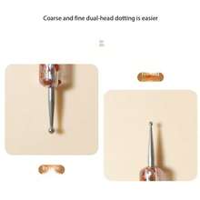 5pcs Double-Ended Nail Art Dotting Pen & Flower Nail Dotting Tool Set - Pink - View 9