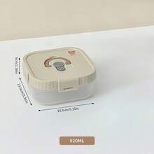 900/920毫升 2/3格便携式方形塑料午餐盒,带提手,可微波炉加热,密封防漏,可装水果沙拉等食物,可重复使用,大容量分隔便当盒,适合学生和成人在学校、办公室、户外露营、野餐、旅行、返校等场合使用。 - 彩色 - 查看 20