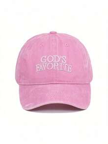 1pc Women's God's Favorite Embroidered Baseball Cap, Suitable Everyday, Festivals And Gatherings - Màu Khaki - Xem 3