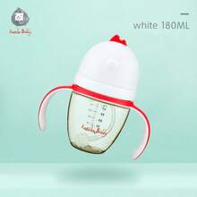 1个PPSU材质宽口婴儿奶瓶，易握手柄，360°重力球吸管，硅胶奶嘴，耐热防胀气奶瓶，适合0个月以上宝宝，容量180毫升/280毫升 - 彩色 - 查看 9