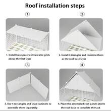 3-Tier Cat Cage, Metal Wire Pet Fence With Stairs And Resting Area, Detachable And Modular Cat House, Suitable For Kittens And Large Cats - Multicolor - View 11