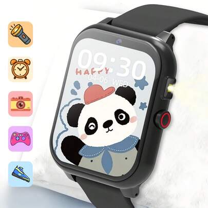 ERUN 2026新款儿童智能手表，内置18款趣味游戏，配备1.83英寸触摸屏、300mAh电池、低功耗芯片、计步器、摄像头、手电筒、闹钟、相册、日历、计时器、计算器、秒表，是送给孩子的理想礼物