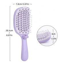 Foldable Self-Cleaning Hair Brush | One-Pull Hair Removal, Smooth Without Pulling, Convenient Foldable Design, Dry & Wet Use, Suitable For Straight & Curly Hair, ABS Plastic Handle, Nylon Bristles, Foldable Spine Comb Auto-Cleaning, Volumizing Scalp Massage Styling Comb - Multicolor - View 13