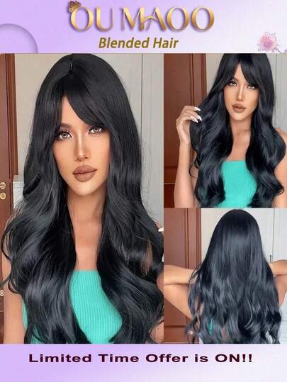 200% 高密度顺滑直发假发 - 13x6 13x4 5x5 高清透明蕾丝前额真人混纺发，预先拔毛，无需胶水，女士专用，自然黑色，超浓密丝滑造型，无需胶水，即戴即用