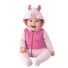 Disney Lightweight Cotton Romper With Hat For Baby - 玫瑰紅 - 查看 1