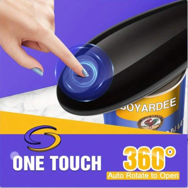 Automatic Electric Can Opener: One-Touch Cordless Kitchen Tool For Effortless Can Opening – Ideal For Disabled Hands, Home Kitchens & Camping